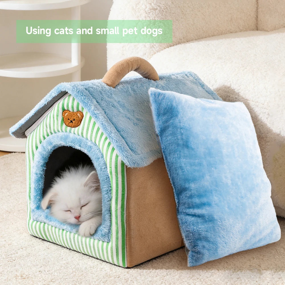 Foldable Pet House – Washable Cat & Puppy Bed