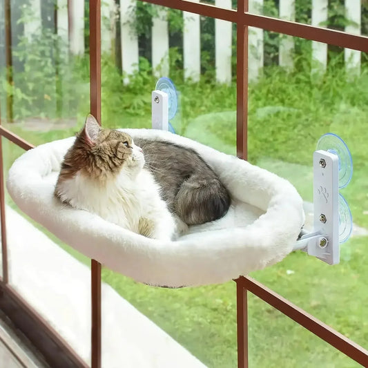 Window Mounted Cat Hammock – Suction Cup Sun Bed