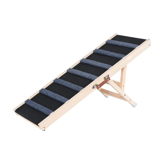 SucceBuy Foldable Wooden Dog Ramp – Adjustable Anti-Slip
