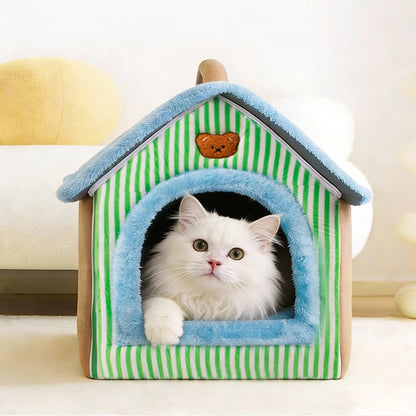 Foldable Pet House – Washable Cat & Puppy Bed