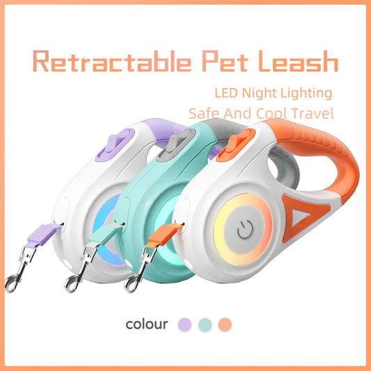 LED Retractable Dog Leash – Lighted Leash 3m/5m