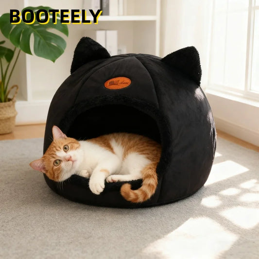 BOOTEELY Winter Cat Bed – Cozy Cave Pet House
